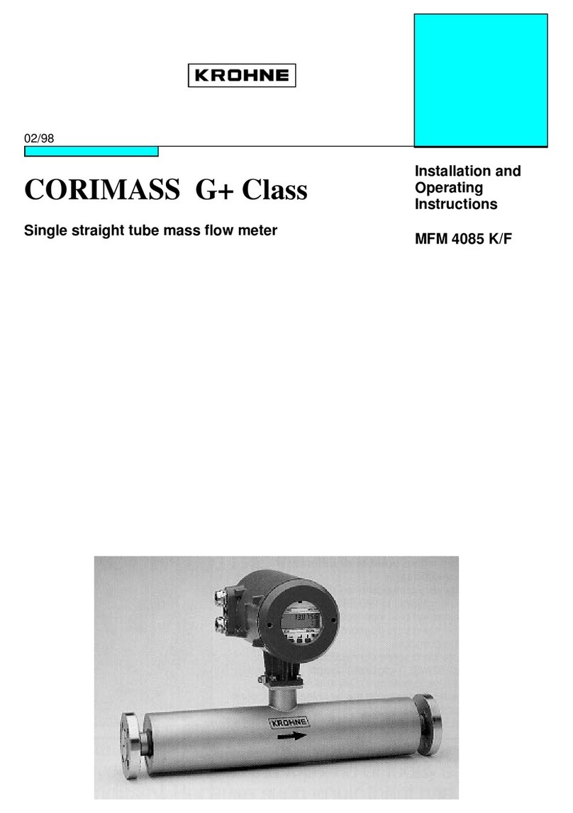 KROHNE CORIMASS MFM 4085 K/F User manual