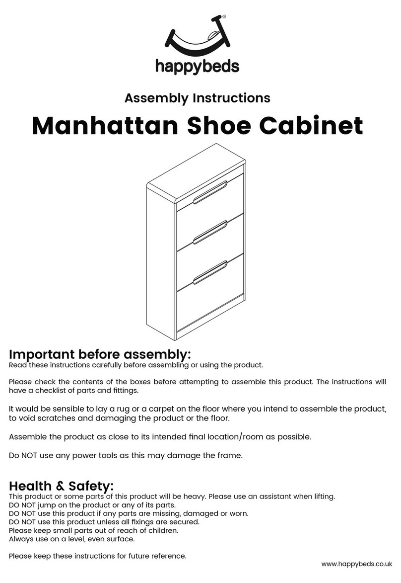 Happy Beds Manhattan Shoe Cabinet User manual Happy Beds Manhattan Shoe Cabinet User manual
