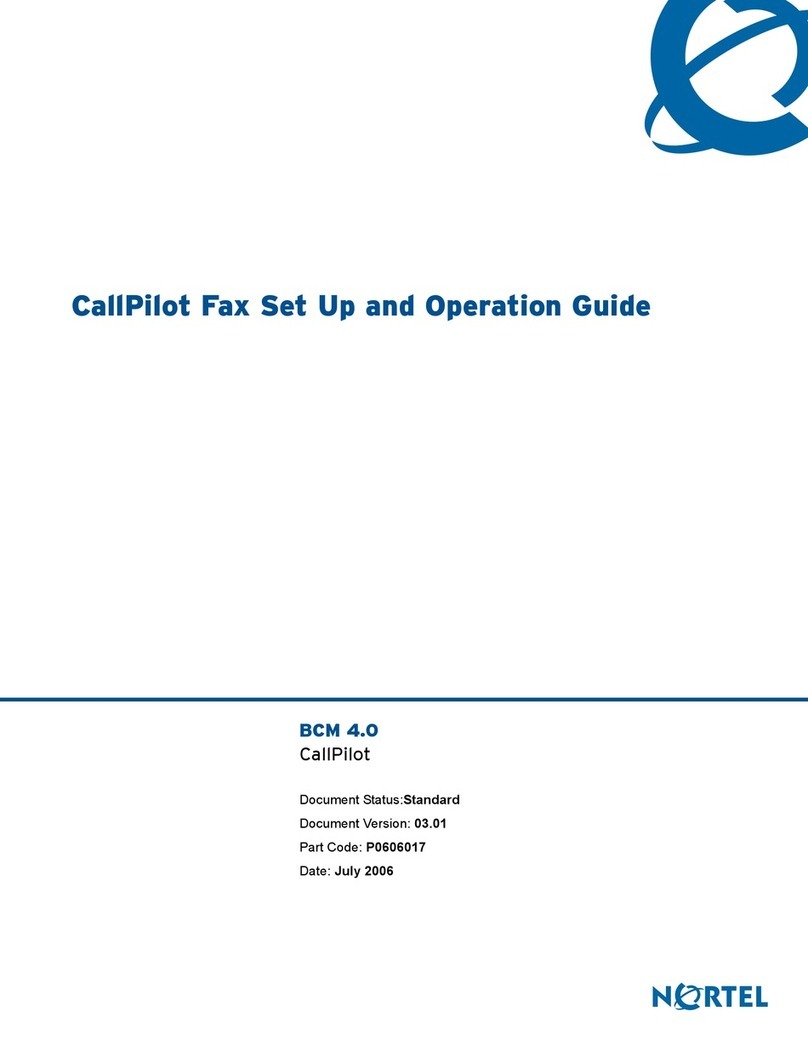 Nortel CallPilot Set up and operation guide