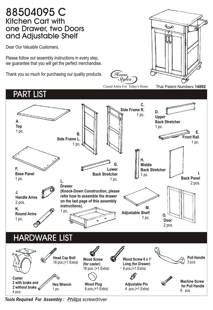 Home Styles 88504095 C Assembly instructions Home Styles 88504095 C Assembly instructions