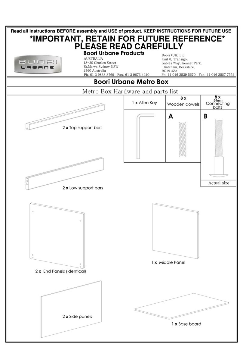 boori Urbanе Metro Box BU-MTBX User manual