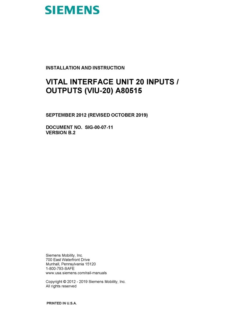 Siemens VIU-20 User manual