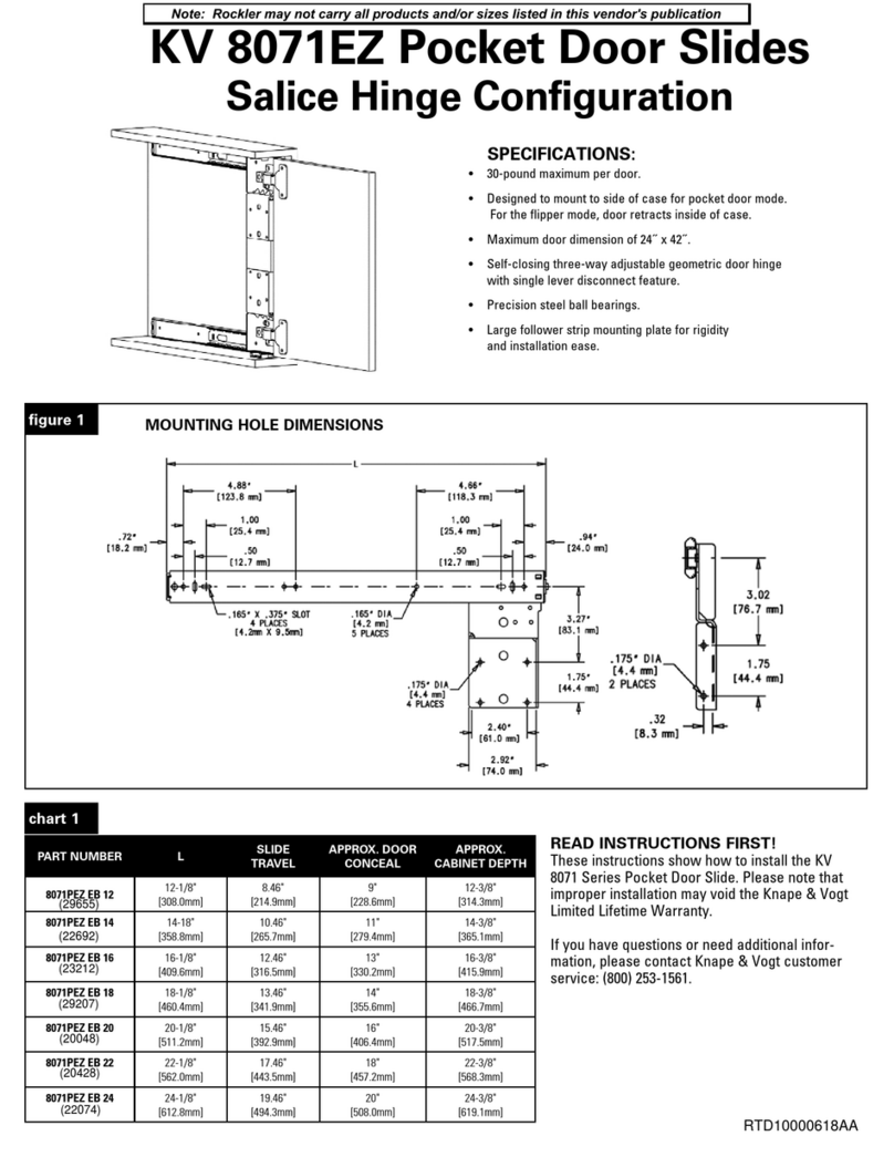 Rockler KV 8071EZ SEriEs manual