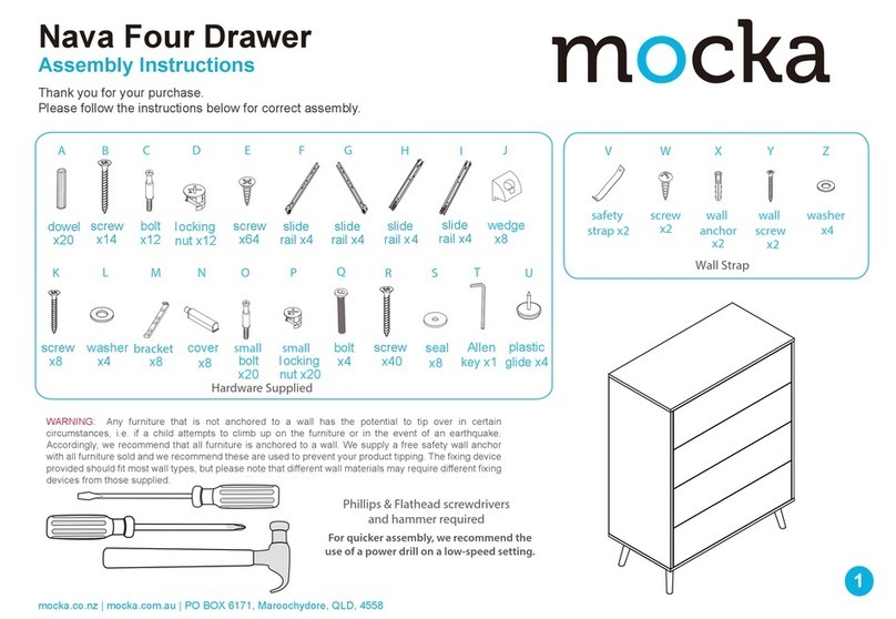 Mocka Nava Four Drawer User manual Mocka Nava Four Drawer User manual