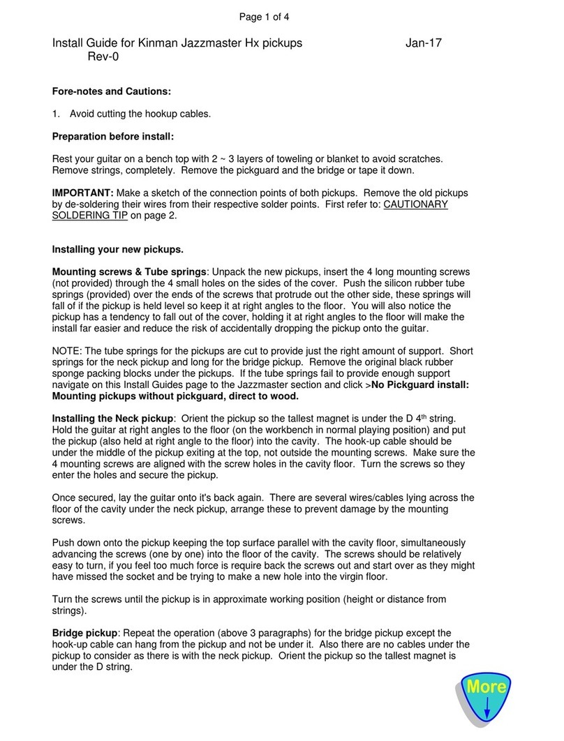 Kinman Jazzmaster Hx install guide Kinman Jazzmaster Hx install guide