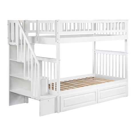 Atlantic Furniture WOODLAND STAIRCASE BOOKSHELF BUNK BED Assembly instructions