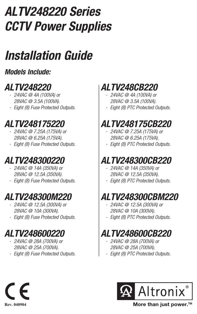 Altronix ALTV248220 Series User manual Altronix ALTV248220 Series User manual