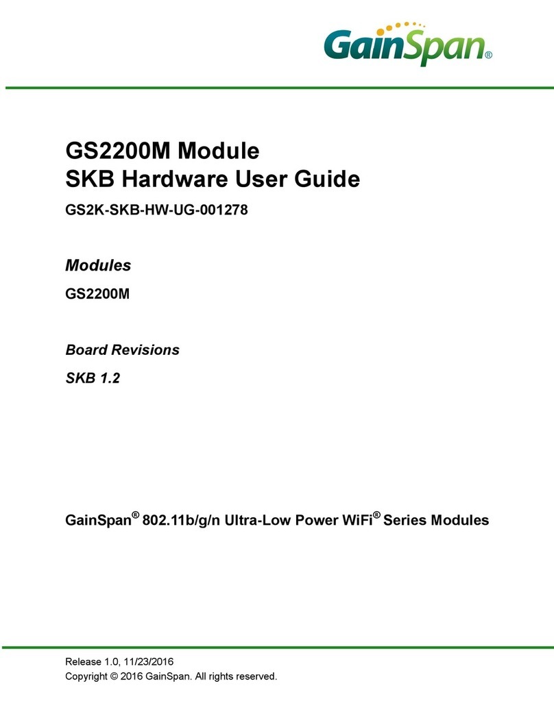 GainSpan GS2200M Hardware user's guide