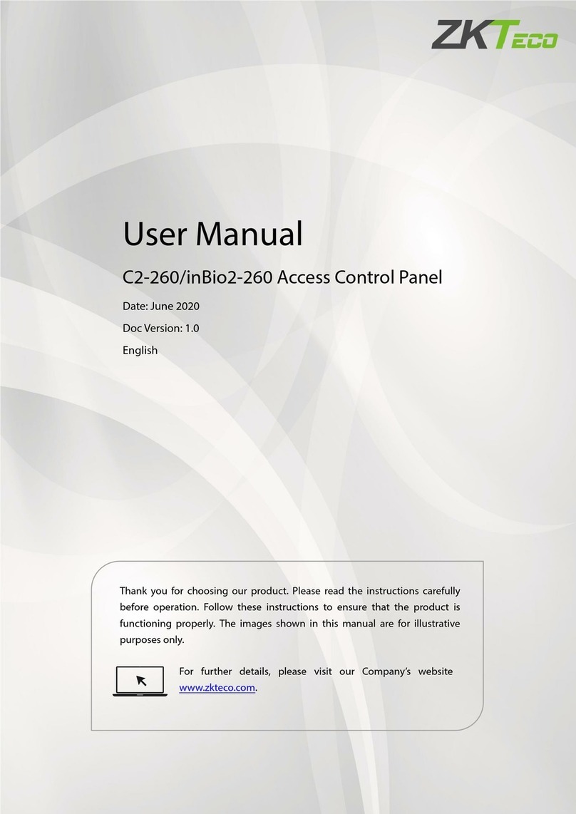 ZKTeco C2-260/inBio2-260 User manual