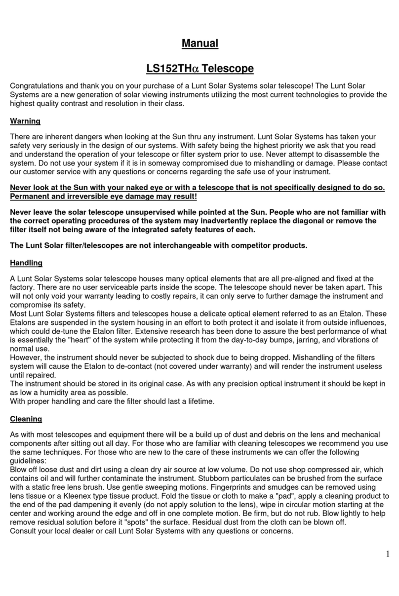 Lunt Solar Systems LS152TH A Series User manual
