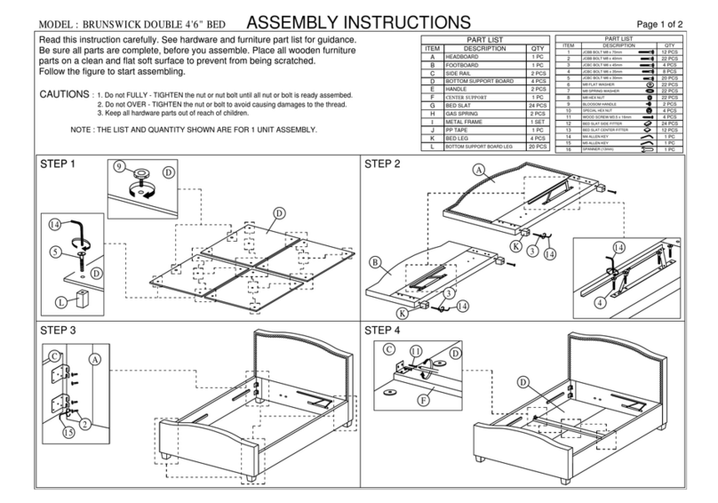Time Living BRUNSWICK DOUBLE 4'6 LED Assembly instructions Time Living BRUNSWICK DOUBLE 4'6 LED Assembly instructions