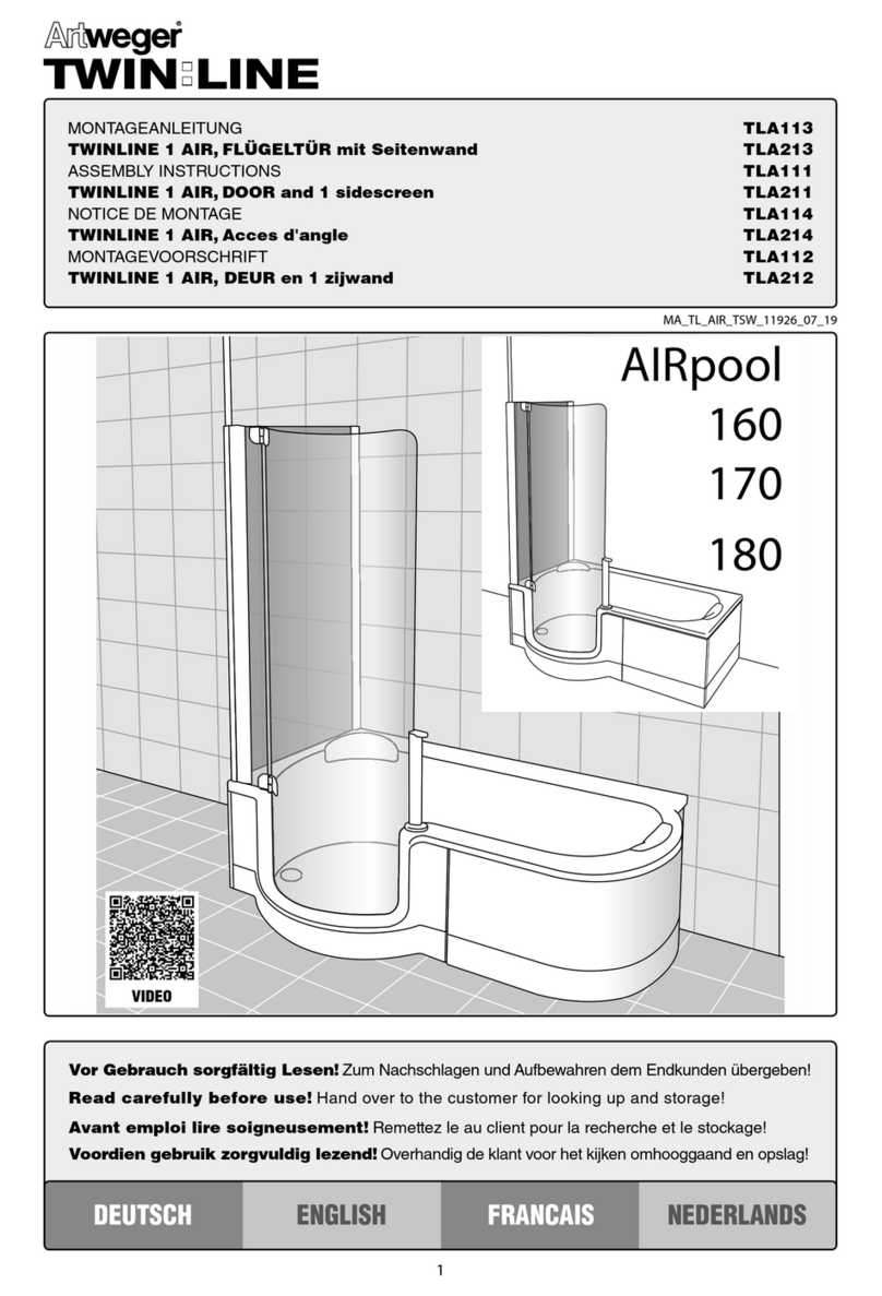 Artweger TWINLINE 1 AIR mechanical Assembly instructions