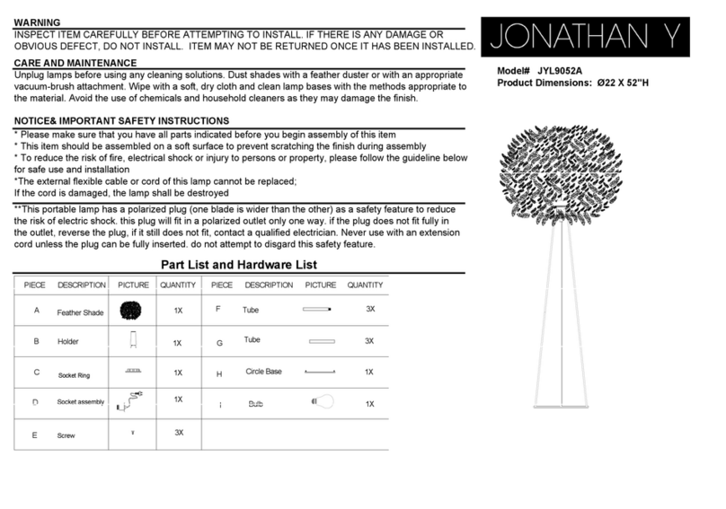 JONATHAN Y JYL9052A User manual JONATHAN Y JYL9052A User manual