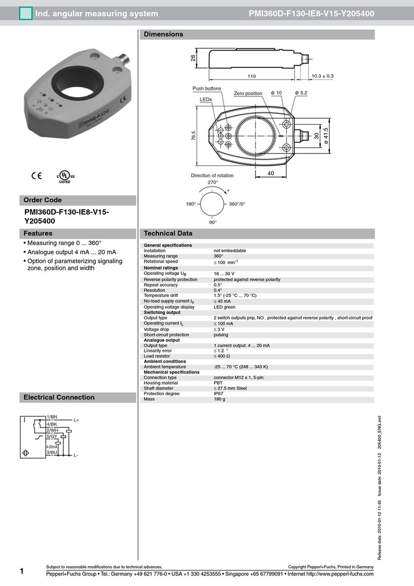 Pepperl+Fuchs PMI360D-F130-IE8-V15-Y205400 quick start guide