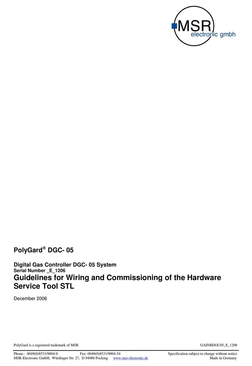 MSR PolyGard DGC-05 Guidelines for Wiring and Commissioning of the Hardware