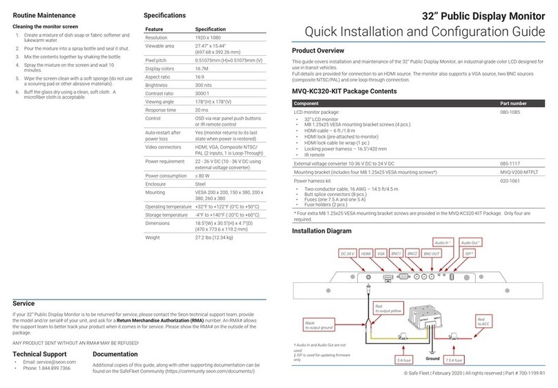 Safe Fleet MVQ-KC320-KIT User manual Safe Fleet MVQ-KC320-KIT User manual