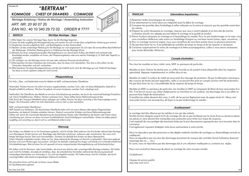 Links BERTRAM 20 90 07 20 Assembling Instruction