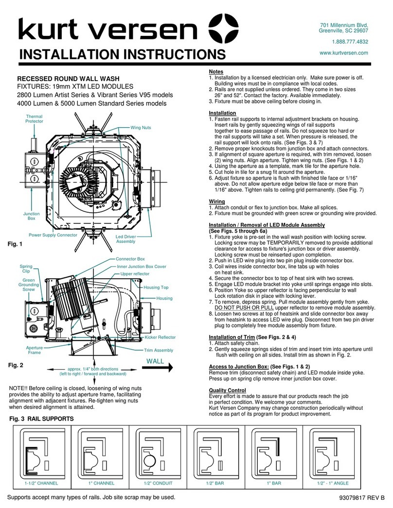 Kurt Versen XTM LED MODULES installation instructions