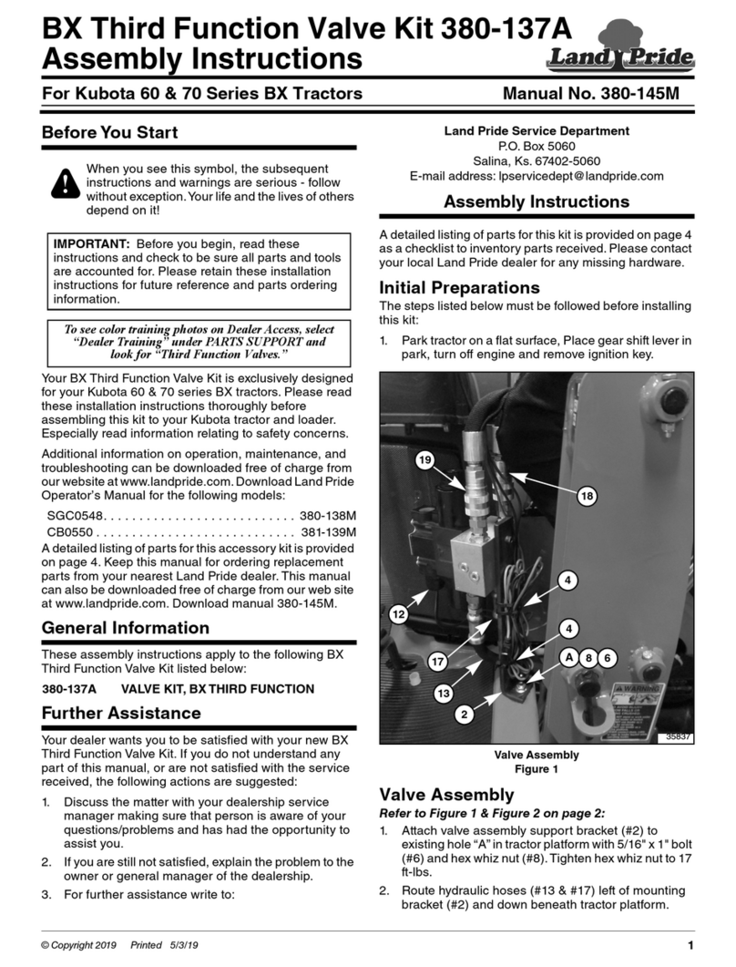 Land Pride 380-137A Assembly instructions