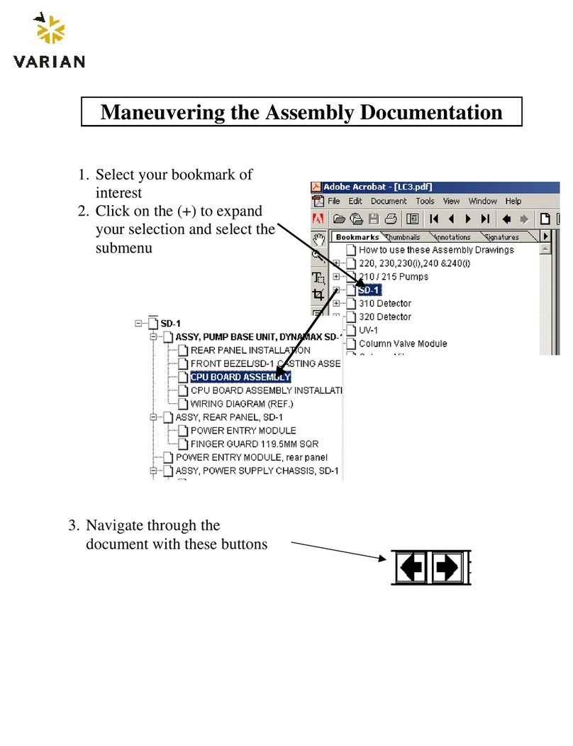 Varian GC 3800 Assembly procedures