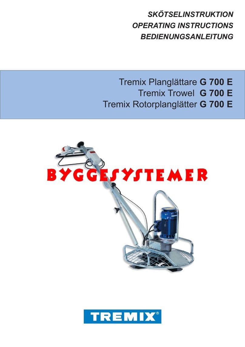 Tremix BYGGESYSTEMER G 700 E operating instructions