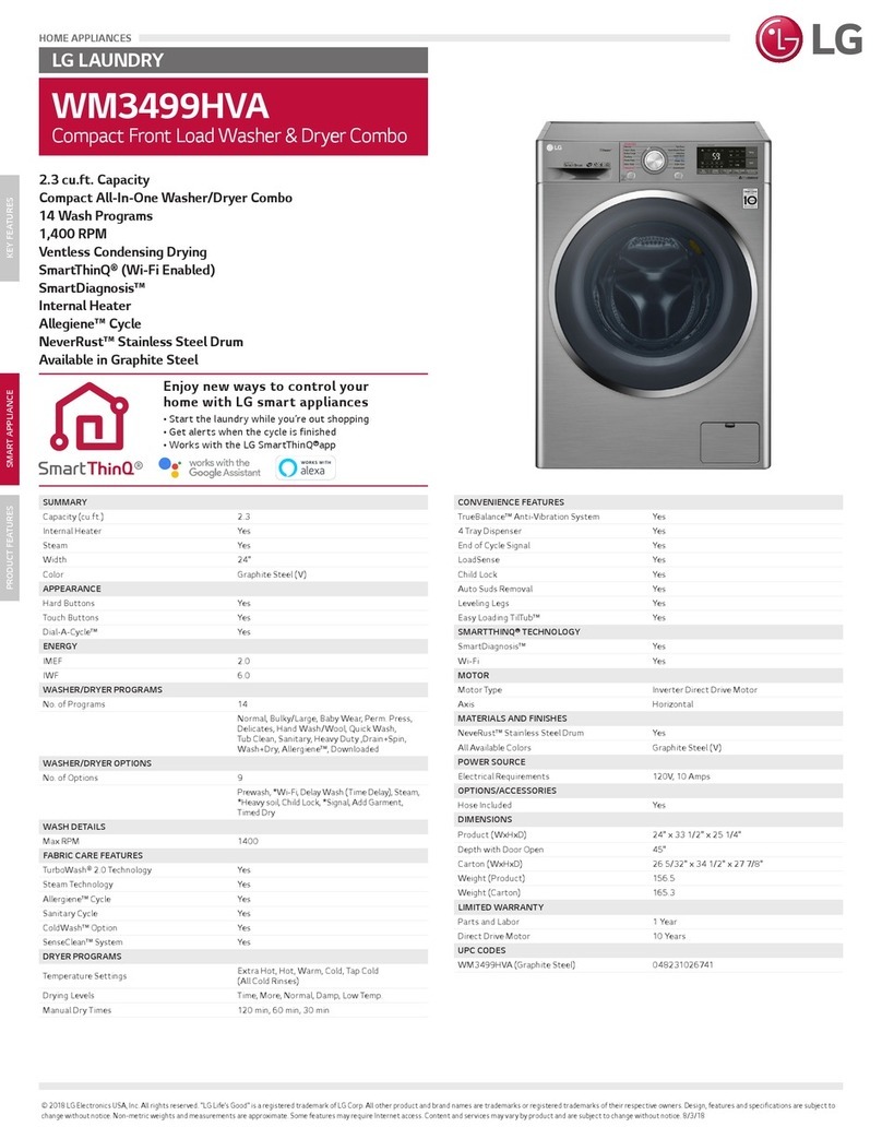 LG WM3499HVA Instructions for use