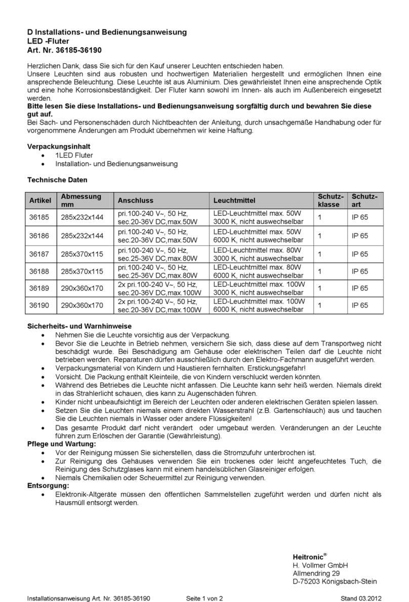 Heitronic 361 Series Instructions for use