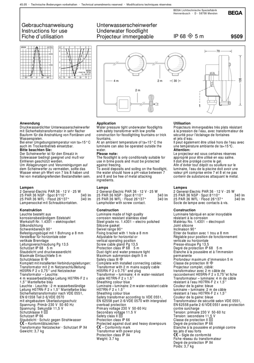 BEGA 9509 Instructions for use