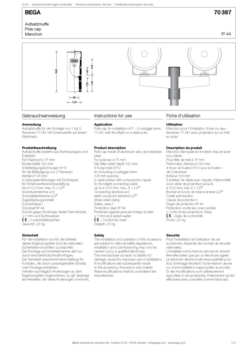 BEGA 70 387 User manual