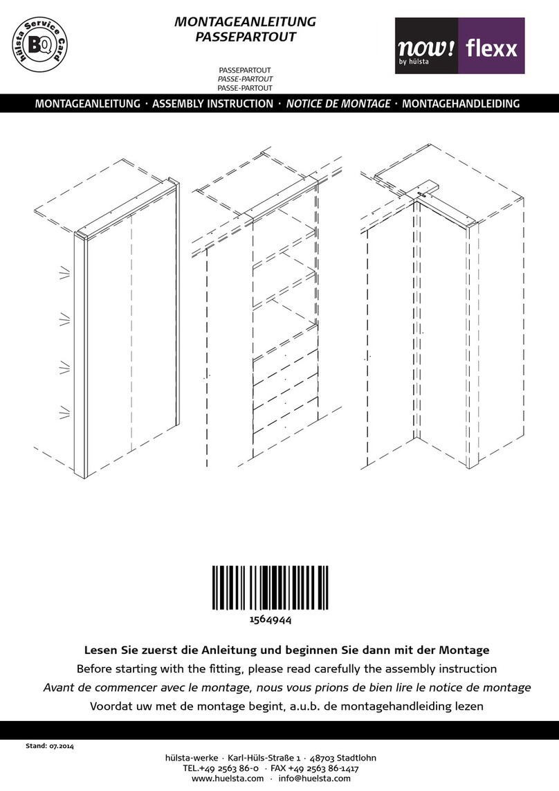 Hülsta now! flexx PASSEPARTOUT Assembly instruction