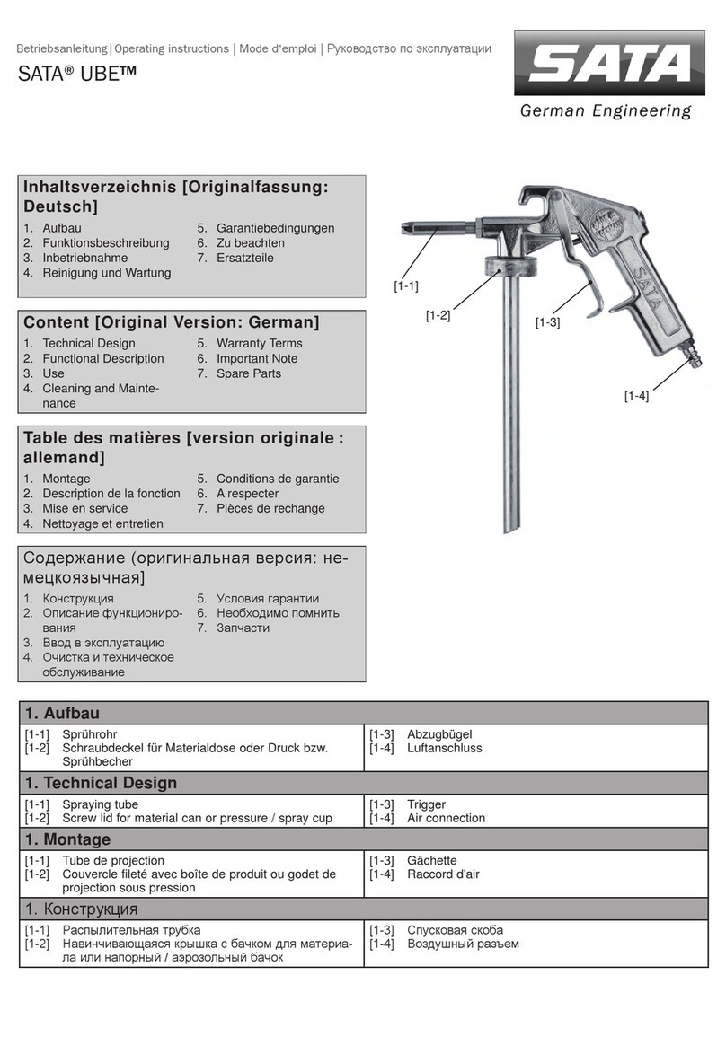 SATA UBE operating instructions