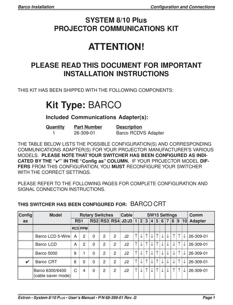 Extron electronics System 8 Plus User manual