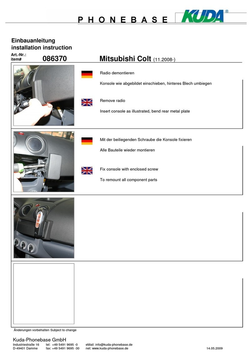 Kuda 086370 Installation instruction