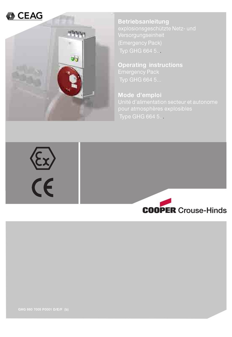 CEAG COOPER Crouse-Hinds GHG 664 5 Series operating instructions