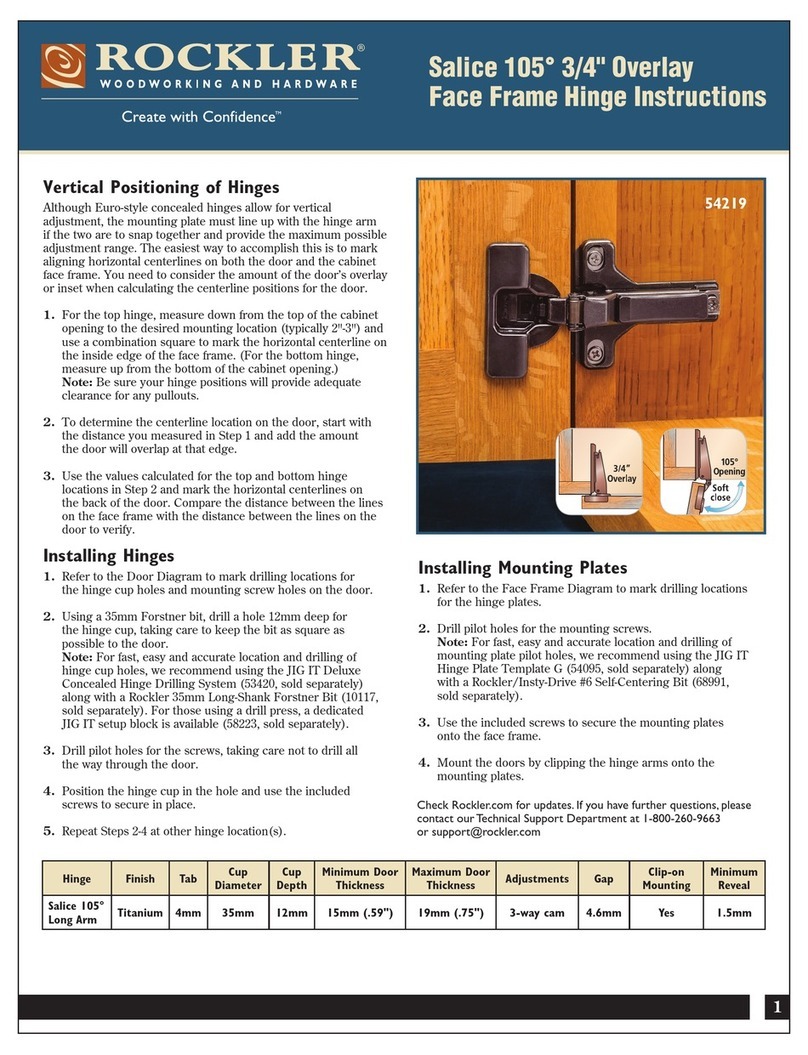Rockler Salice GRP40162 manual