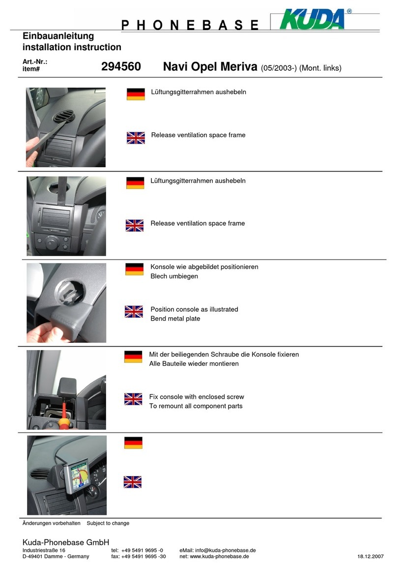 Kuda 294560 Installation instruction