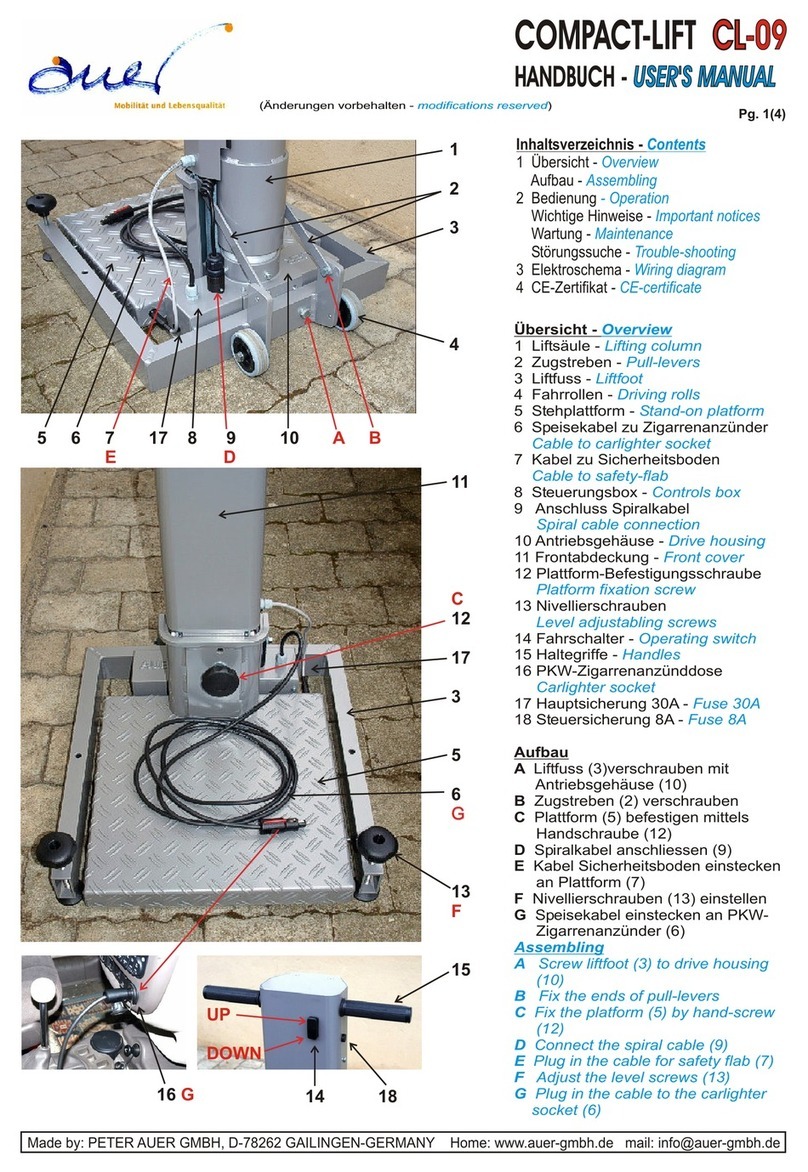 auer COMPACT-LIFT CL-09 user manual