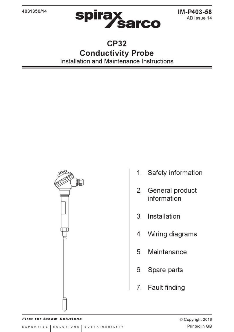 Spirax Sarco CP32 Installation and maintenance instructions