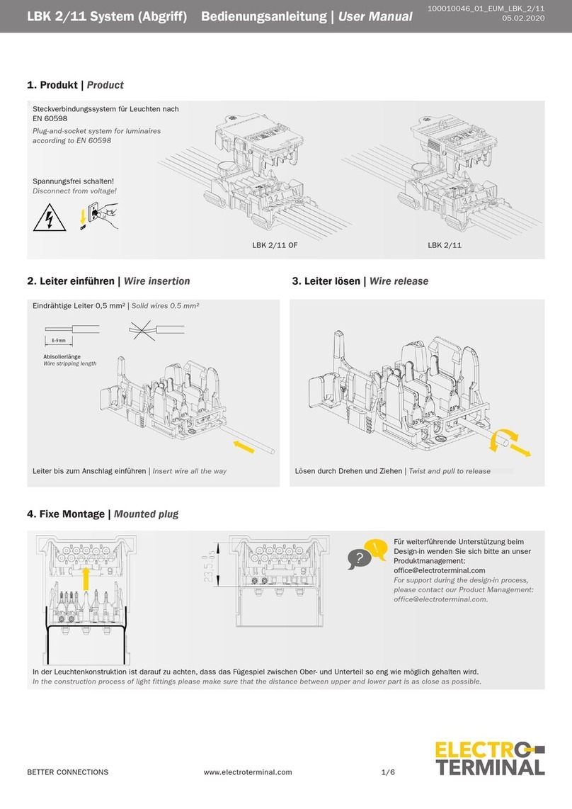 Electro Terminal LBK 2/11 Series user manual