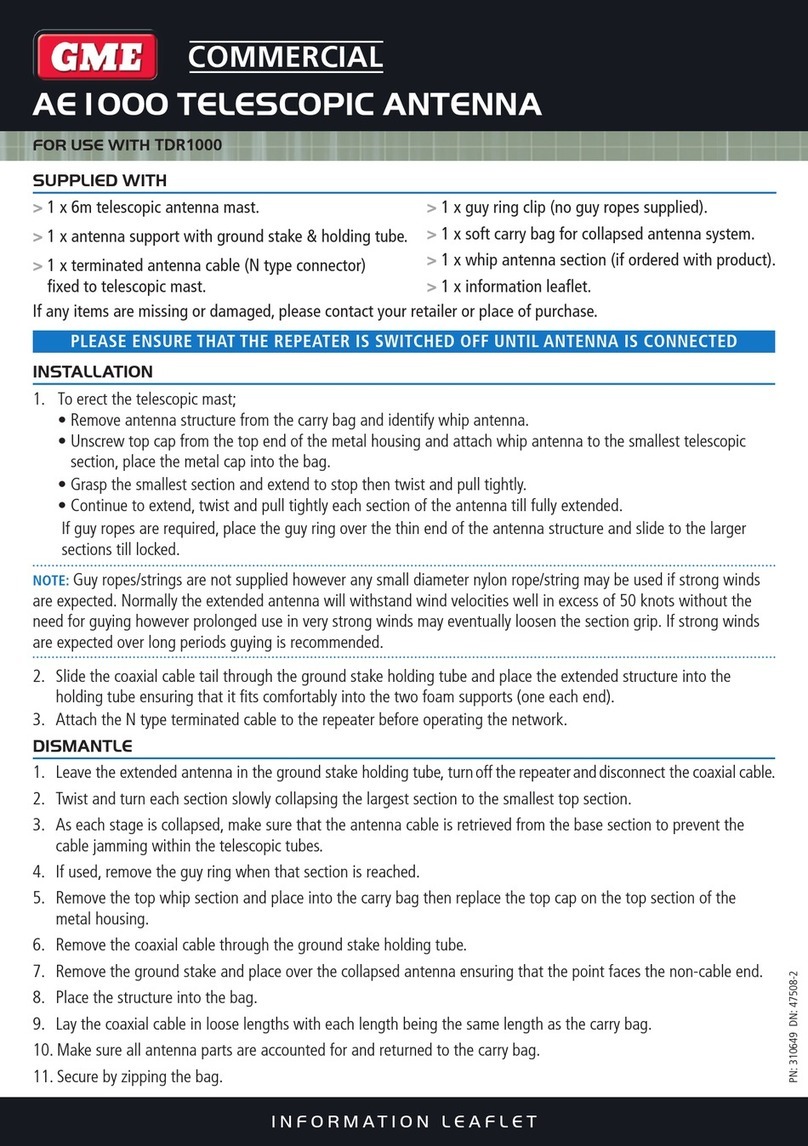 GME AE1000 Information Leaflet