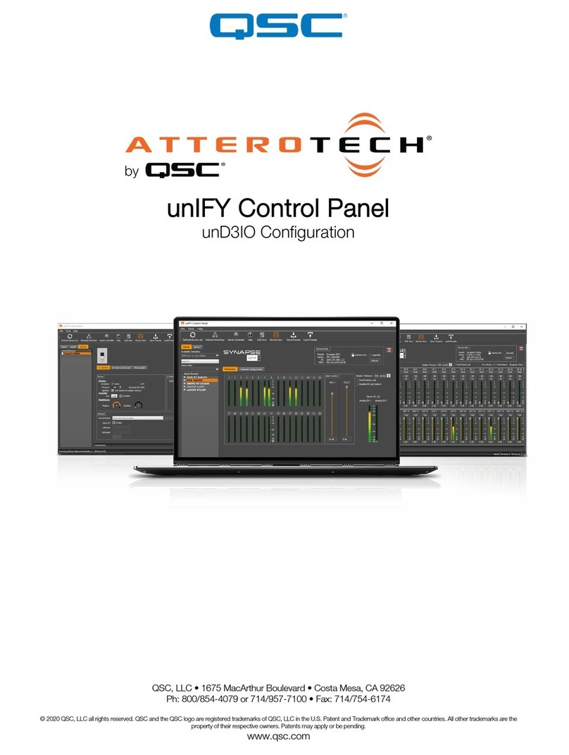 QSC Attero Tech unIFY Instruction sheet