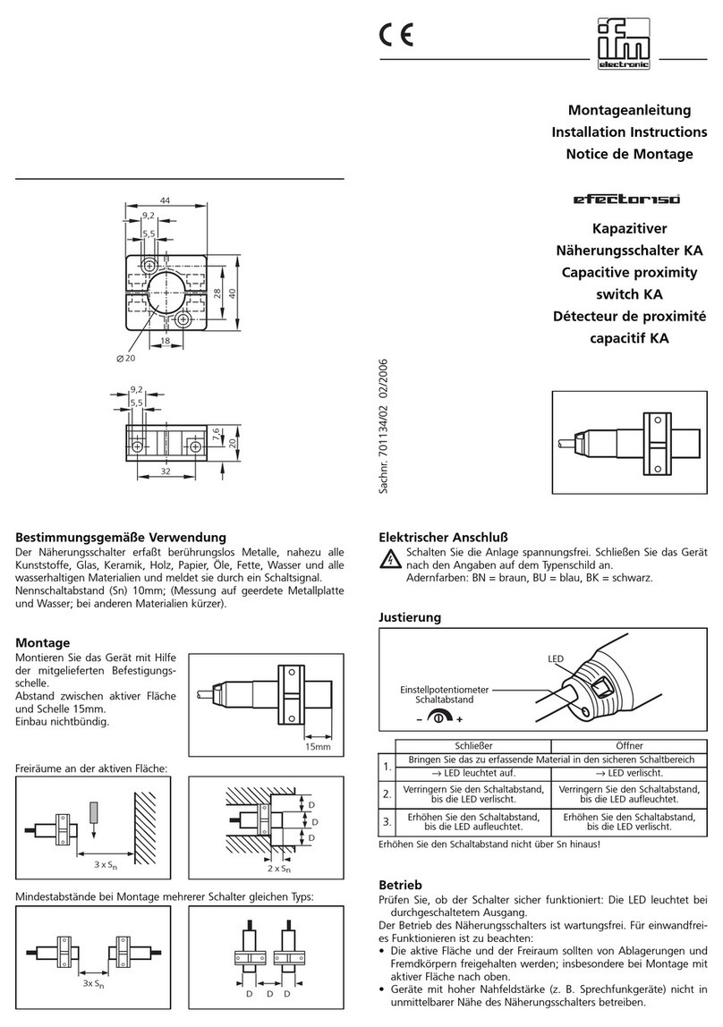 IFM Electronic efector 150 KA installation instructions