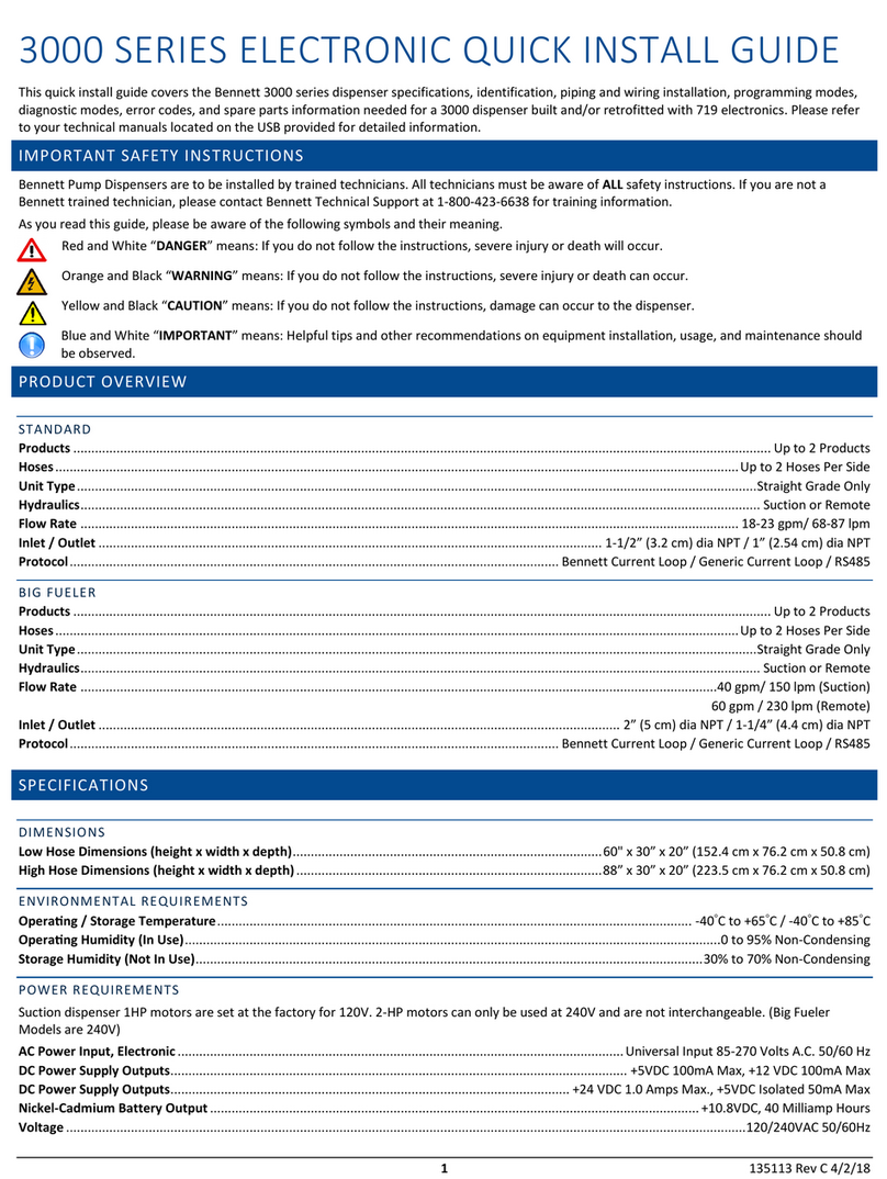 Bennett 3000 Series User manual