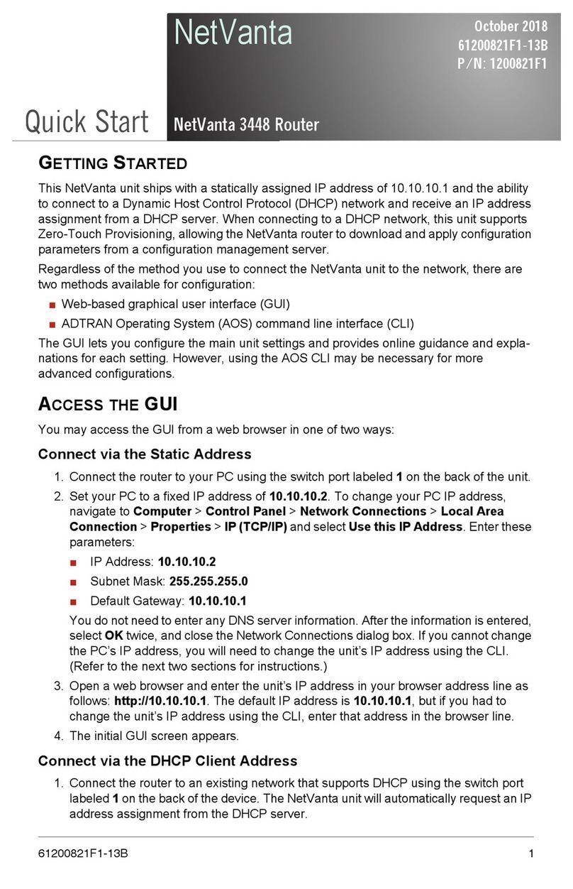 ADTRAN NetVanta 3448 User manual
