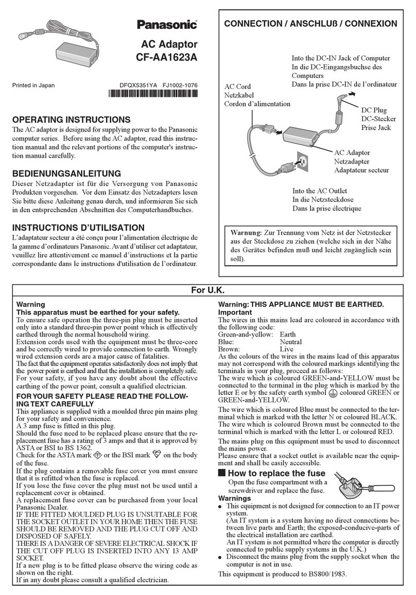 Panasonic CF-AA Series User manual