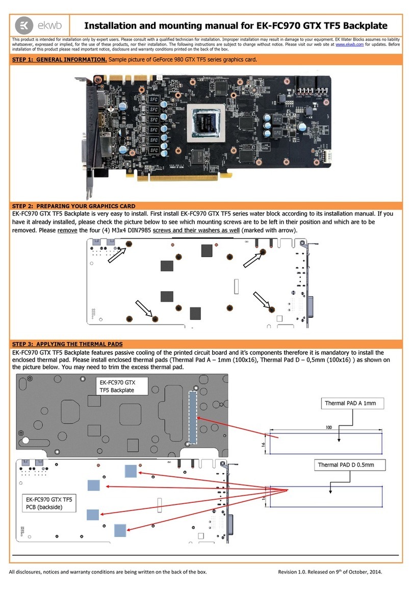 ekwb EK-FC970 GTX TF5 Manual
