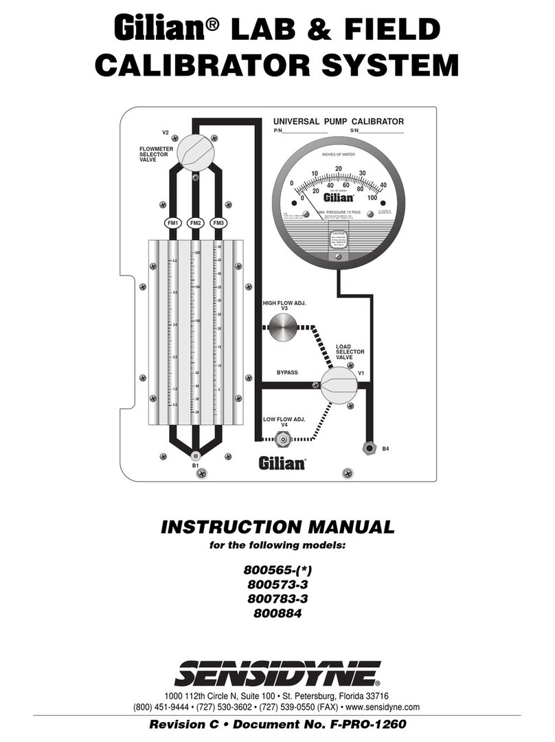 Sensidyne Gilian 800565 Series instruction manual