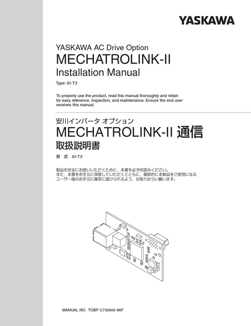 YASKAWA MECHATROLINK-II installation manual YASKAWA MECHATROLINK-II installation manual