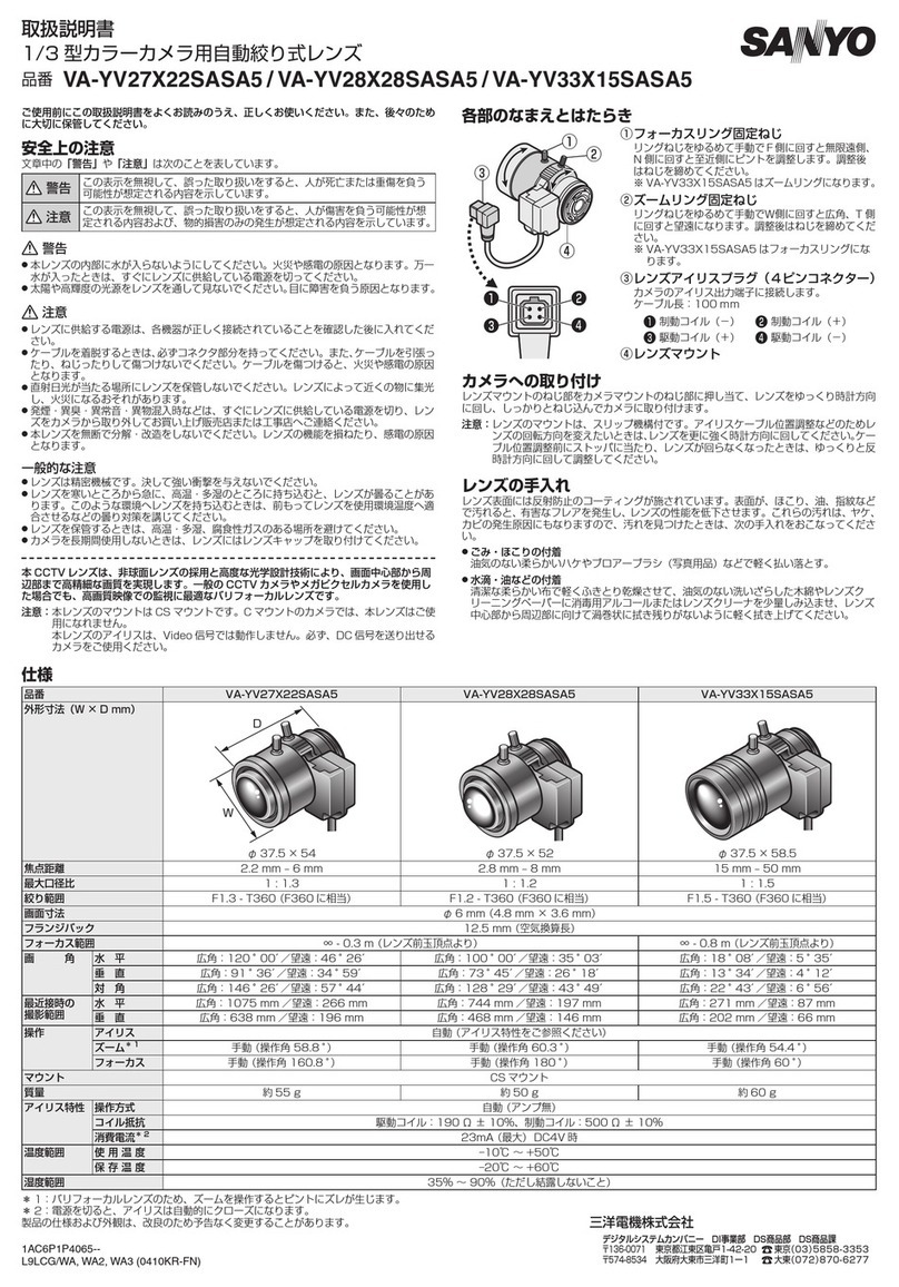 Sanyo VA-YV27X22SASA5 User manual