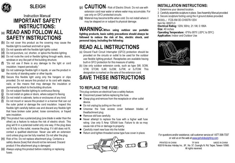 GE FCB-XM-3D-CH0078-120V User manual